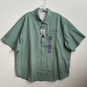 Eddie Bauer Men's Casual Green Button Down Shirt